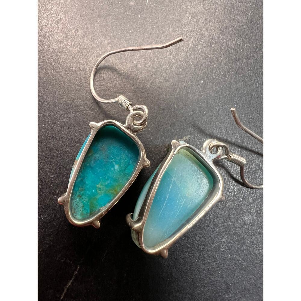 New Peruvian Opalina Sterling Silver Dangle Earri… - image 3